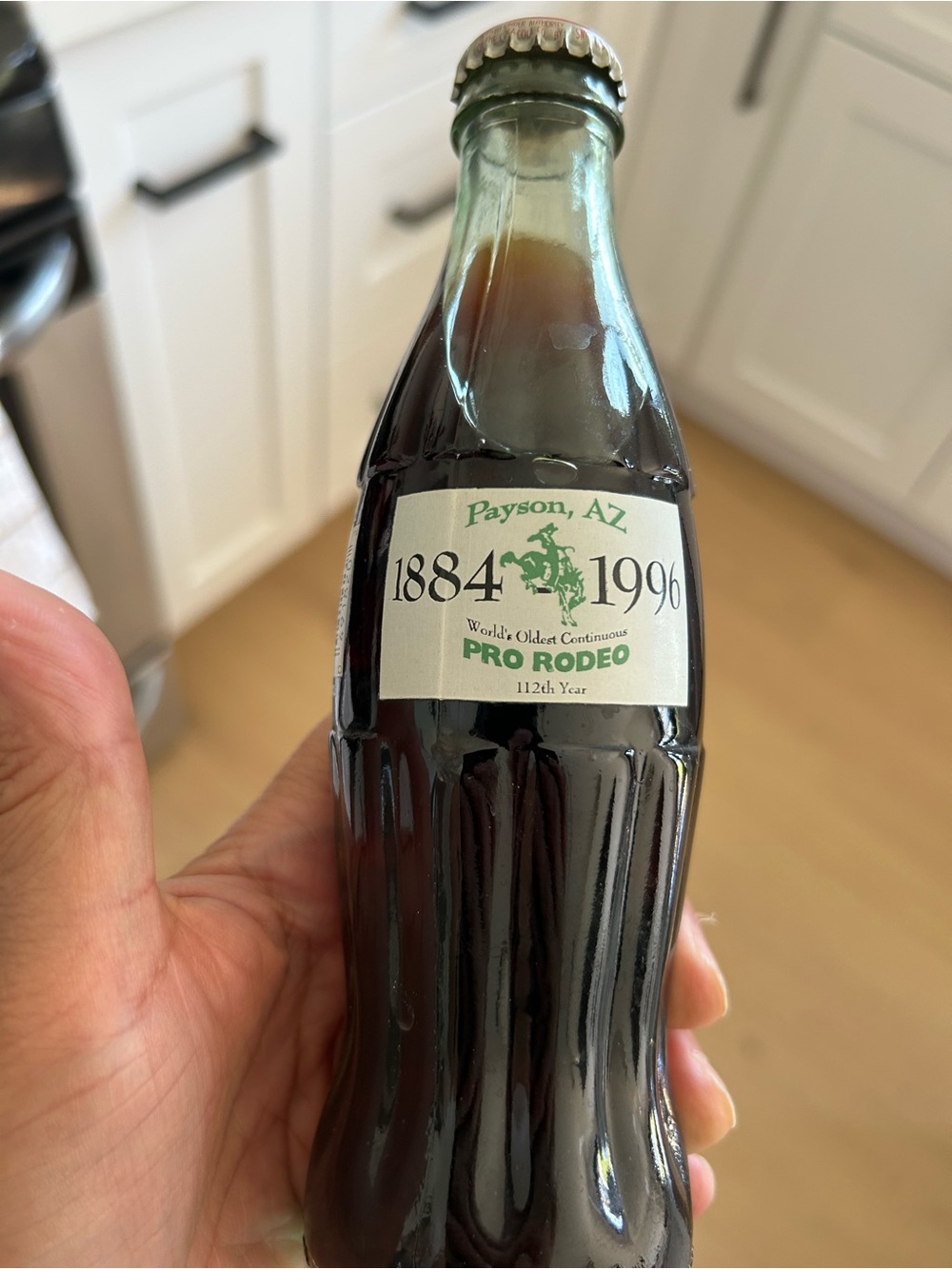 Payton Az Coca Cola Bottle with Green and Cream Pro Rodeo Label